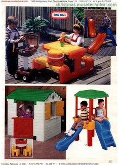 an advertisement for children's play equipment from the sears catalog