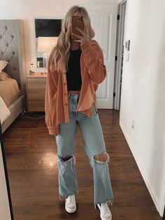 Year Round Outfits, Cute Church Fall Outfits, Cute Spring Outfits Casual Jeans, Jean Jacket Outfits Modest, Cute Simple New Years Outfit, Cute Spring Jean Outfits, Womens School Outfits, Cute Jean Winter Outfits, Teen Girl Outfit Inspo Fall