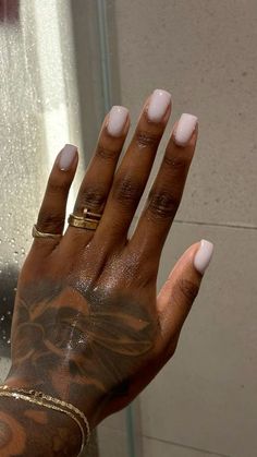 Short Gel Nail Designs Minimalist, No Acrylic Manicure, Soft White Gel Nails, Nail Overlay Designs Natural, Off White Overlay Nails, Simple Gel Overlay Nails, Milky White Overlay Nails, Natural Nail Acrylic Overlay, Overlay Short Nails Designs