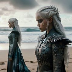 game of thrones characters standing on the beach