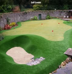 Golf Course Backyard, Synthetic Grass Backyard, Campsite Kitchen, Game Backyard, Golf Backyard, Backyard Golf, Dream Backyard Garden