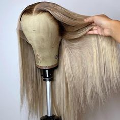 PRICES MAY VARY. 【Ash Blonde Lace Front Wig Hair Material】: 100% Unprocessed Brazilian Virgin Human Hair, 12A Human Hair Wigs For Women, Be Cut From Young Girl Donors Directly,Full And Thick, Soft And Bouncy, No Shedding And Tangle Free. 【13X4 Straight Lace Front Wig Cap】:The Lace Area Is 13x4 Inches, Hd Transparent Lace, Soft And Invisible. 22.5inch (Average Size), 4 Combs To Fix On Head, Two Adjustment Straps Can Be Adjusted To Different Head Sizes, Easy To Install And Take Off. 【Ash Blonde Wig Hair Quality】: 200% Density Lace Front Human Hair Wigs,True To Length, Shedding Free, Tangles Free, No Smell, Soft, Can Be Straightened And Restyled, Can Be Side Part, Middle Part, High Ponytail, Reusable, Styled As Your Own Hair. 【Suitable For Any Occasion】:You Can Styled It As Your Own Hair For Ash Blonde Wig, Straight Blonde Hair, Fashion Wigs, Blonde Lace Front Wigs, Ombre Wigs, Straight Lace Front Wigs, Dirty Blonde, Front Lace Wigs Human Hair, Hair Quality