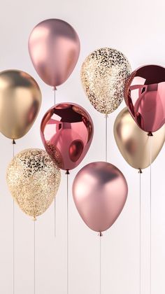 a group of balloons with the words appointments available on them in gold and pink