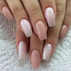 French Nail Art, Pink Nail Art, White Nail, Ideas Nails, Dipped Nails, Accent Nails, Coffin Nails Designs, Nail Art Hacks