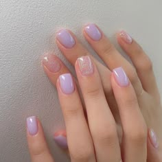 Kutek Disney, Lilac Nails, Short Gel Nails, Smink Inspiration, Simple Gel Nails, Cute Gel Nails, Soft Nails