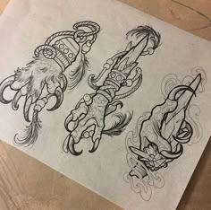 some very pretty tattoos on paper