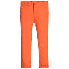 BILLYBANDIT Boys Bright Orange Cotton Twill Trousers Twill Trousers, Clothes Sale