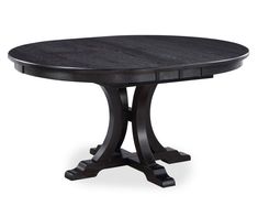 an oval dining table with two leaves on the top and one leaf at the base