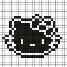 an image of a pixellated black and white cat