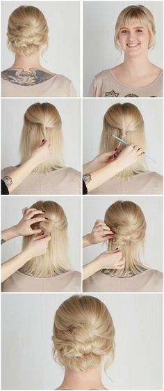 Вместо пучка (diy) / Прически / ВТОРАЯ УЛИЦА 2nd Day Hair, Second Day Hairstyles, Victorian Hairstyles, Penteado Cabelo Curto, Different Hairstyles, Shoulder Length Hair, Hair Dos, Trendy Hairstyles