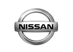 the nissan logo is shown on a white background