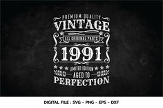 vintage since 1965 aged to perfection svt - png - eps dxf