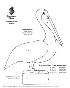 a pelican sitting on top of a piece of paper with numbers and measurements