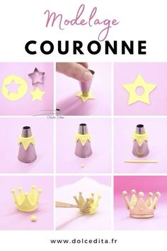 the instructions for making a crown out of fondant