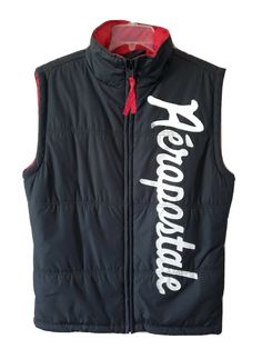 For sale today I have one pre-owned Aero 1987 by Aeropostale Black Puffer vest. New condition. Was bought for my son and was never worn. Men's medium. Black with red lining and Bold lettering on front. Full Zip. 2 front pockets. Thanks for looking! Sporty Black Sleeveless Outerwear, Black Winter Sports Vest, Black Sports Vest For Winter, Sporty Black Vest For Outdoor Activities, Bold Lettering, Black Puffer Vest, Vests Mens, Black Puffer, Puffer Vest