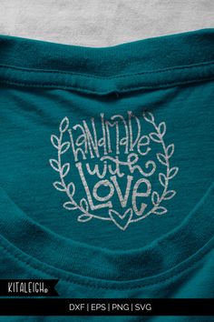 a t - shirt with the words handle love written in white on it's chest