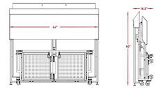 an image of a drawing of a kitchen cabinet