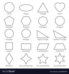 the basic geometric shapes and their names