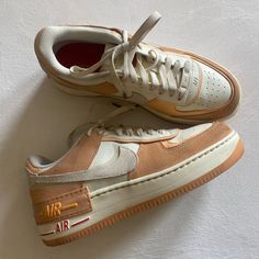 Reposhing This Item I Purchased From @Laurynwasill. Loved It, But The Size Is Not Exactly Mine. Questions? Leave A Comment Below! Shoes Nike Air Force, Nike Air Force 1 Shadow, Air Force 1 Shadow, Shoes Nike Air, Shoes Cute, Orange Shoes, Shoes Nike, Preppy Outfits, Nike Air Force 1