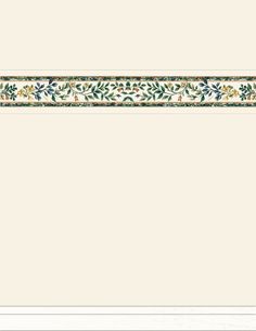 an ornate border with flowers and leaves on white paper, ready to be used as a card