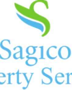 the logo for sagicco property services, which is located in an area that has been