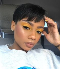 Yellow Eye Makeup, Makeup On Fleek, Instagram Makeup, Makeup Forever, Makeup Goals, Flawless Makeup, Gorgeous Makeup, Love Makeup, Pretty Makeup