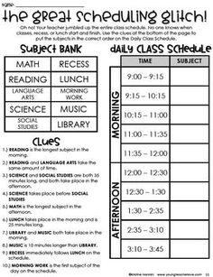 the great schedule for students to learn how to read and practice their reading skills in class