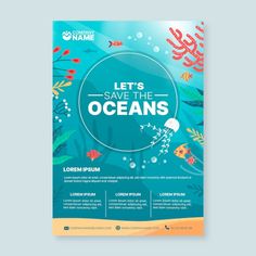 a poster with an ocean theme