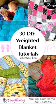 the ultimate guide to making your home bed and quilts for weighted blankets that are easy to sew