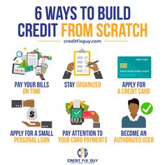 six ways to build credit from scratch