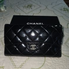 Black Preowned Wallet Chanel Bags Black, Bags Black, Chanel Wallet, Chanel Bags, Chanel Bag, Limited Time, Chanel, Bag Lady, Wallet