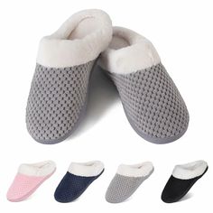 PRICES MAY VARY. ❤ Cozy Fleece Upper: These House Slippers Upper Has the Breathable Knit Design and You Will Find the Winter Slipper is so Cute. Slide Your Feet into the Plush Slippers and Enjoy a New Wearing Experience. ❤ Comfortable Fluffy Plush Lining: Ultra-Soft Plush Lining Will Keep Your Feet Warm and Comfortable in Cold Autumn and Winter Nights. The Home Slippers Will Keep Your Feet Soothing Comfort and Toasty whether in Socks or Bare Feet. ❤ High-Density Memory Foam Insole: The Thick Mem Cheap Flat Platform Slippers With Textured Footbed, Jjs House Shoes, Travel Shoes Women, Mens House Shoes, Bedroom Shoes, Cute Slides, Cold Autumn, Plush Slippers, Cute Slippers