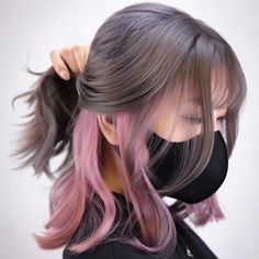 Under Hair Dye, Hidden Hair Color, Short Dyed Hair, Korean Hair Color, Hair Color Underneath, Peekaboo Hair, Hair Color Streaks, Hair Streaks, Pretty Hair Color