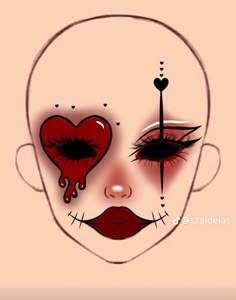 Hallowen Schminke, Anime Make-up, Creative Halloween Makeup, Halloweenský Makeup, Holloween Makeup, Creepy Makeup, Anime Eye Makeup, Face Charts