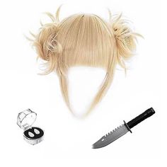 PRICES MAY VARY. Material:Himiko Toga Wig made of high-temperature synthetic fiber Package:1 Himiko Toga wig+1 free Hairnet+1 Himiko Toga Teeth Fangs+1 Plastic prop Color:Close to the hair color of Himiko Toga cosplay , the color difference between the screen and the real thing is allowed. Dress up as your favorite character to roleplay events, celebrations, carnival, or just for fun! Occasion: Appropriate for Cosplay show, Costume party,Christmas Party, Conventions, Date, Film, Theater, Photo S Short Light Blonde Hair, Himiko Toga Cosplay, Teeth Fangs, Toga Cosplay, Hero Academia Cosplay, Curly Lace Wig, My Hero Academia Cosplay, Light Blonde Hair, Cosplay Hair