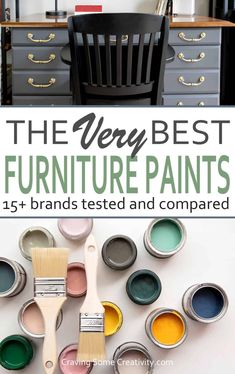 the very best furniture paints and paintbrushes for painting with different colors on them