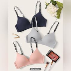 ***Brand New Never Worn*** Sexy Love Secret Strap Bra Bought On Amazon For $22.98. (See Last Pic). Size: 36c *Size: 36c Ships Same Day. Other Sizes Are Available But May Take 7-10 Days To Ship. Please Message Me If You Need A Different Size.* Color: Pink, Blue Or Grey Style: Sexy Bra Type: Plundge Pattern: Love Secret Details: No Show, Comfy Support: Medium Support Fabric: Medium Stretch Material: Fabric Care Instructions: Hand Or Machine Wash Delicate I Am Very Descriptive In My Listings. I Off Sports Bra Collection, Wireless Sports Bra, Bra Panty, Bra And Panty Sets, Bustiers, Bra Straps, Bra Set, Bra Women, Grey Fashion