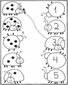 ladybug numbers 1 to 5 worksheet