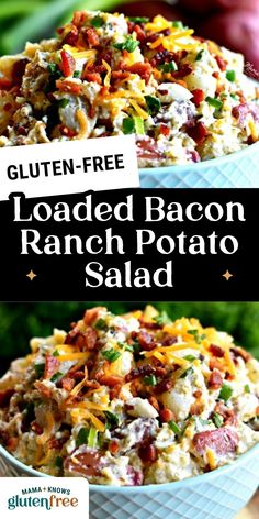 loaded bacon ranch potato salad is an easy and delicious side dish that's ready in under 30 minutes