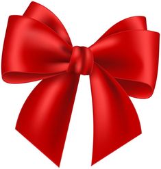 a red bow on a white background with clipping for text or image in the bottom right corner