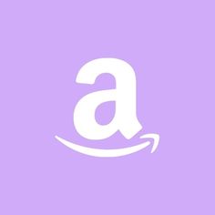 an amazon logo on a purple background