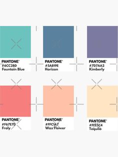 the color scheme for pantone's favorite colors