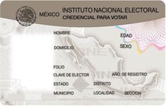 an id card with the name and map of mexico