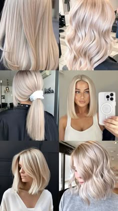 Milky blond, Молочный блонд, Окрашивание волос, блонд, светлый блонд, коллаж для сторис Light Blonde Shoulder Length Hair, Milky Blonde Hair Color Ideas, All Blonde Hair Color, Milky Blonde Hair, Blonde 2024, Ice Blonde Hair, Perfect Blonde Hair, Bright Blonde Hair, Summer Blonde Hair