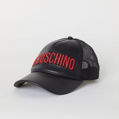 H&M X Moschino Embroidered Hat Limited H&M X Moschino Hat Product Sold Out By Retailer Condition: Brand New And Sealed With Tags Size: One Size. Moschino Mcdonalds, Moschino Earrings, Black Six-panel Trucker Hat With Embroidered Logo, Moschino Accessories, Moschino Kids, Embroidered Hats, Mtv, Moschino, H&m