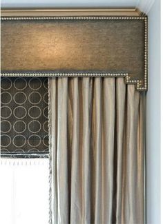 an image of a window with curtains and valances on the bottom, in front of a