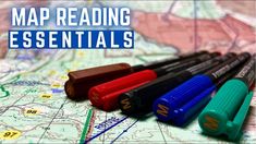 the words map reading essentials are shown on a map