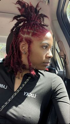 Thick Loc Hairstyles For Women, Hair Dye Ideas For Locs, Maroon Locs, Lox Hairstyles, Loc Color Ideas, Loc Color Ideas Black Women, Locs Color Ideas, Black Women Weave, Locs Color Ideas Black Women