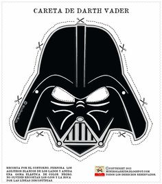 a darth vader mask with the words,'star wars'in spanish