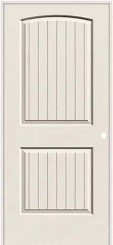 a white door with two side panels